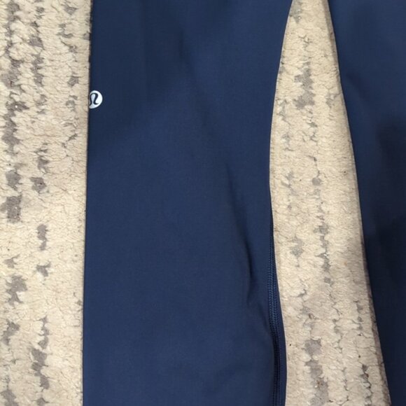 Lululemon Fast Free High Rise Crop II 23" Non Reflective Navy Nulux - Picture 7 of 8